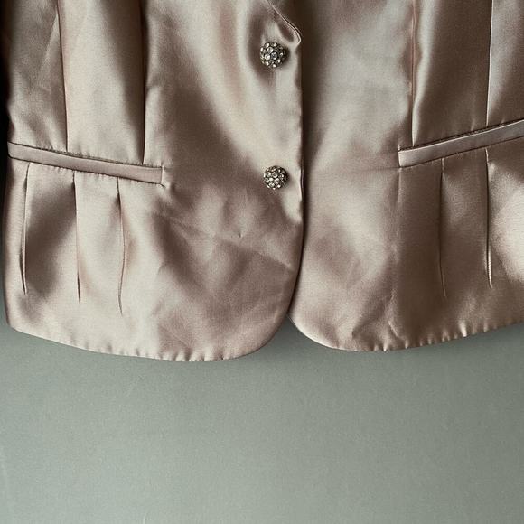 Tahari sz‎ 8 bronze career formal blazer jacket - Picture 8 of 9